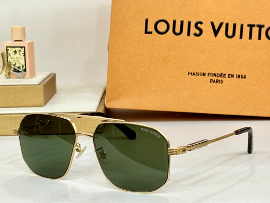 Stylish LV Greenish Glasses with Elegant Nose Pads