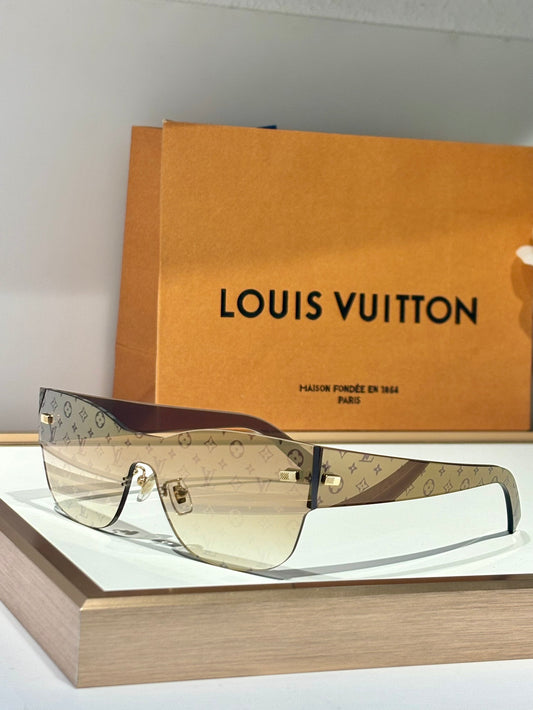 LV Sand Brown Glasses Frame with Monogrammed Elegance