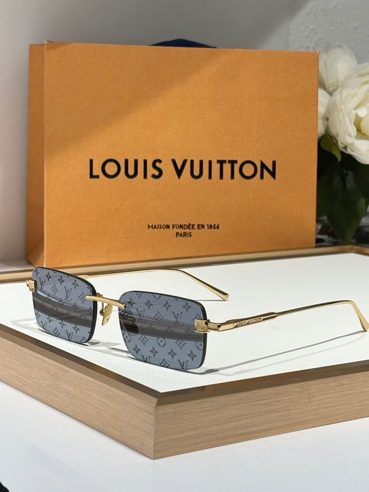 LV Ocean Blue Glasses Featuring Signature Monogram