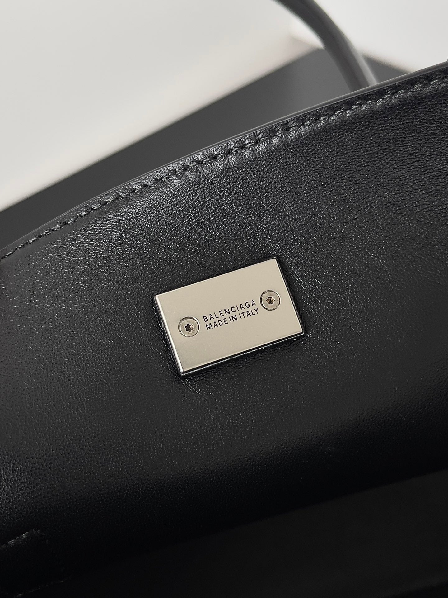 Balenciaga Black Large Tote with Silver Accents – Sleek and Sophisticated