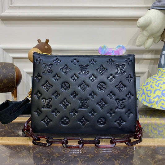 LV Black Monogram Shoulder Bag – A Sophisticated Statement
