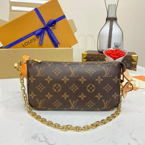 LV Black Crossbody Bag with Gold Details – Effortlessly Stylish