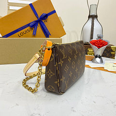 LV Black Crossbody Bag with Gold Details – Effortlessly Stylish